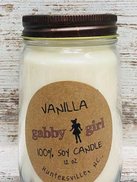 Vanilla Scented Soy Candle (12oz Jar) picture