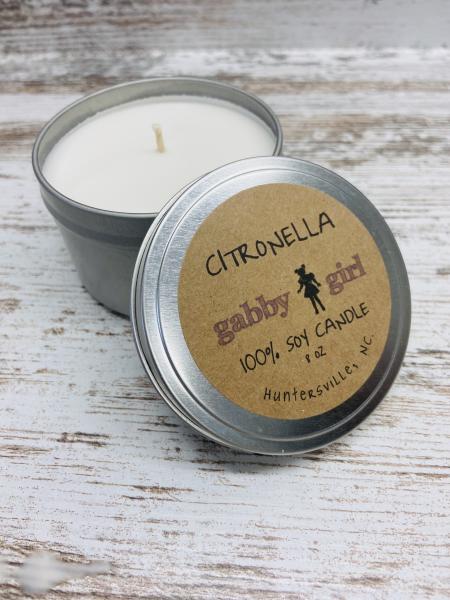 Citronella Scented Soy Candle (8oz)