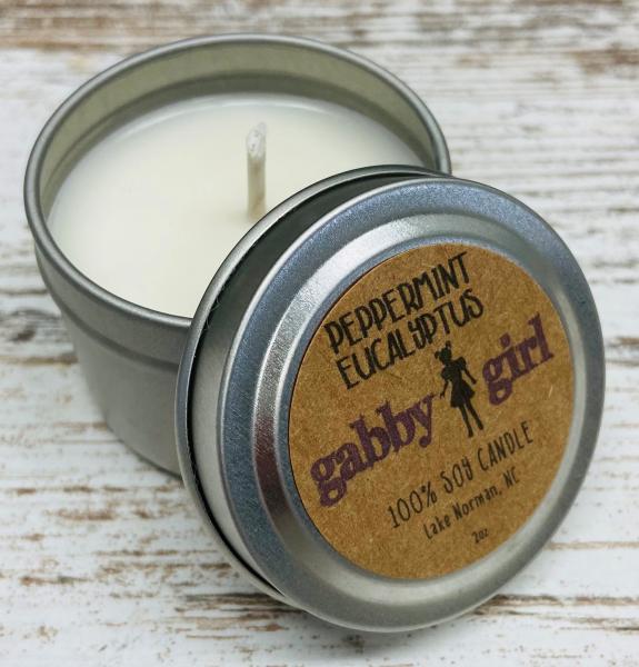 Peppermint Eucalyptus Scented Soy Candle (2oz) picture