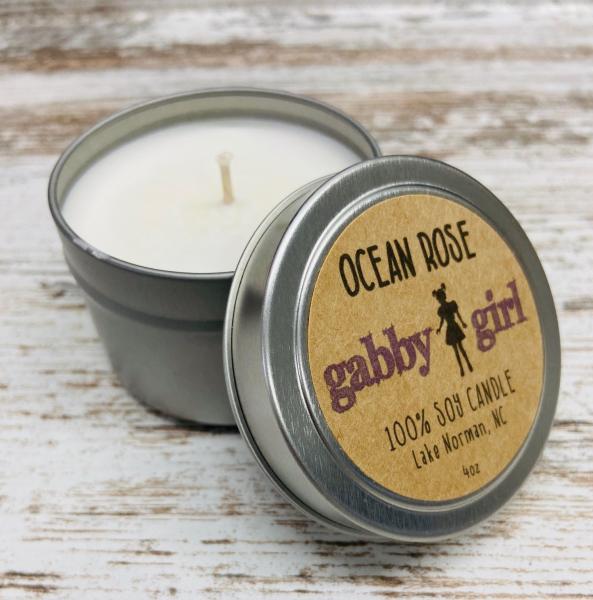 Ocean Rose Scented Soy Candle (4oz)