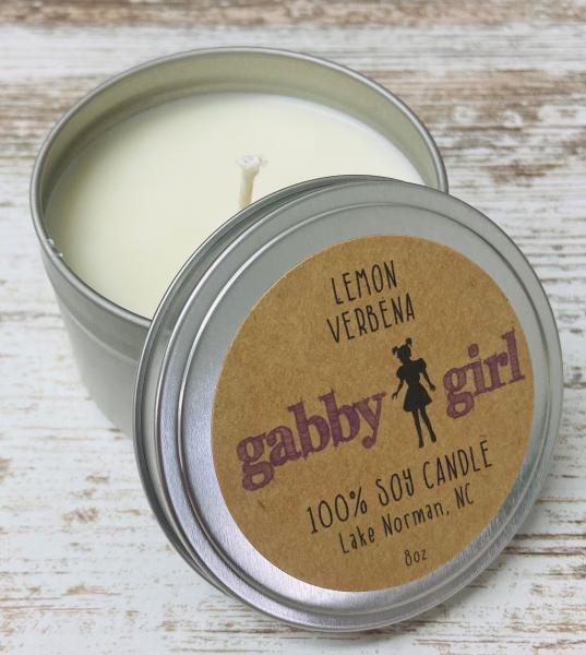 Lemon Verbena Scented Soy Candle (8oz) picture