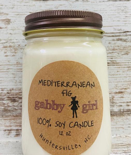 Mediterranean Fig Scented Soy Candle (12oz Jar)