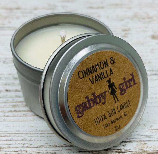 Cinnamon & Vanilla Scented Soy Candle (2oz)