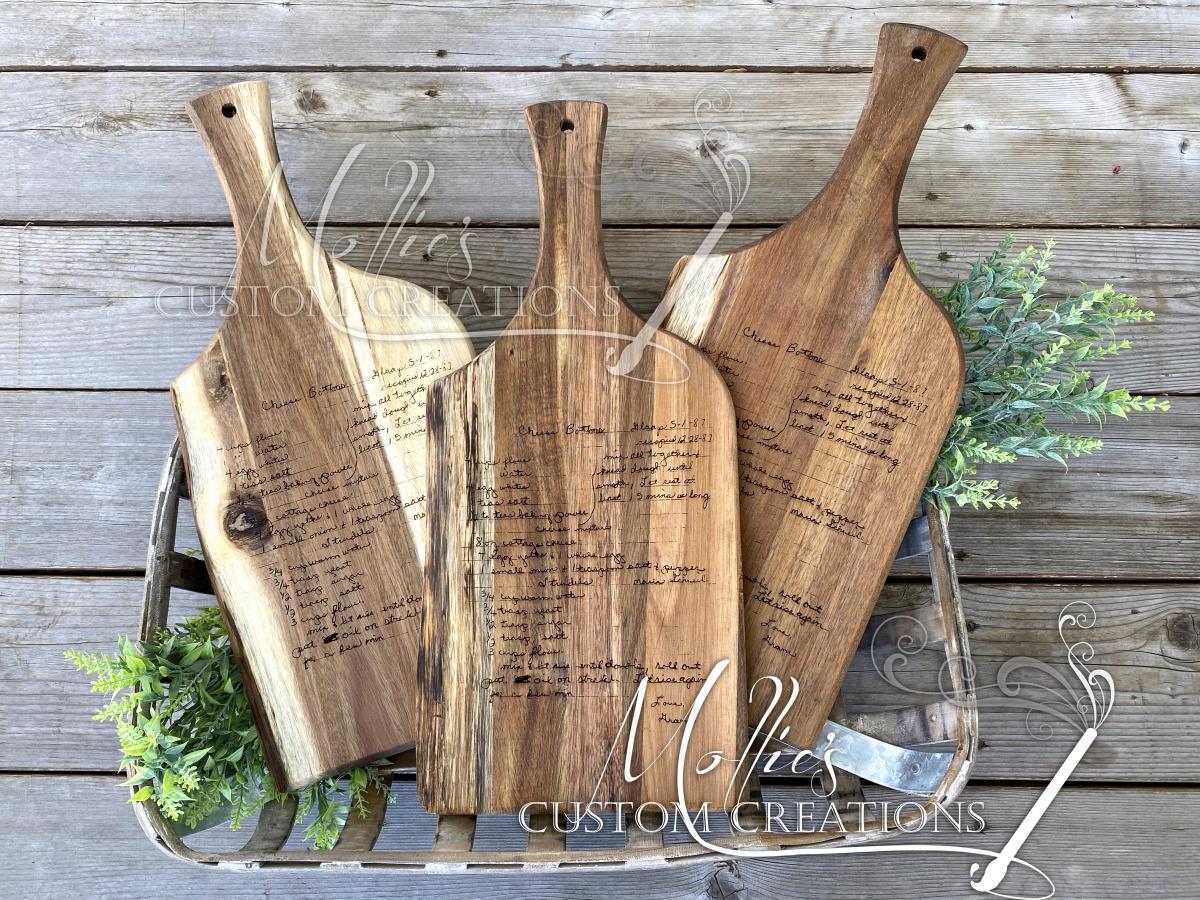 Handwritten Recipe Cutting Board picture