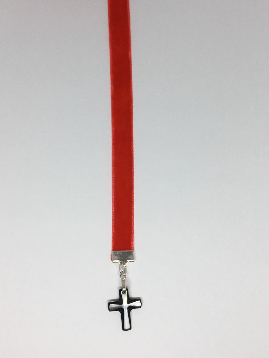 Cosmojet Crystal Cross bookmark  Attach clip to book cover then mark your page with the ribbon. Never lose your bookmark! picture