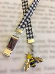 Bee Bookmark / Swarovski Bookmark / Cute Bookmark / Unique Gift - Attach clip to book cover then mark page with ribbon & charm