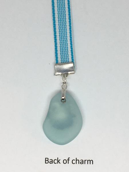 Seashell bookmark,  Sea Glass bookmark, Clam Shell, Beach Bookmark -Clips to book cover then mark page with ribbon. Never lose your bookmark picture