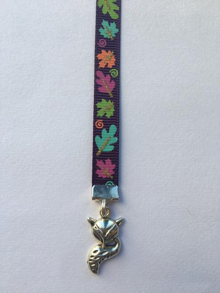 Fox bookmark / Cute Bookmark  - Clips to book cover then mark page with ribbon. Never lose your bookmark! picture