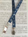 Cute Winter Owl Bookmark with Snowflake ribbon, Hedwig Bookmark - Clip to book cover then mark page with ribbon. Never lose your bookmark!