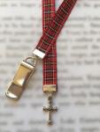 Cross Bookmark, Christian Bookmark, Faith bookmark, Religious bookmark - Clip to book cover then mark page with ribbon
