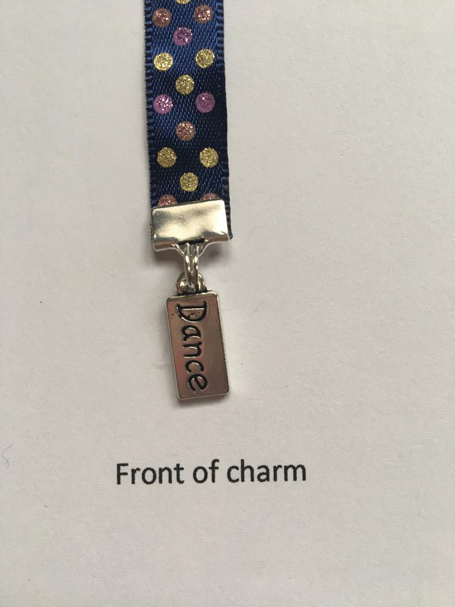 Dance bookmark / Dancer bookmark  - Attach clip to book cover then mark the page with the ribbon. Never lose your bookmark! picture