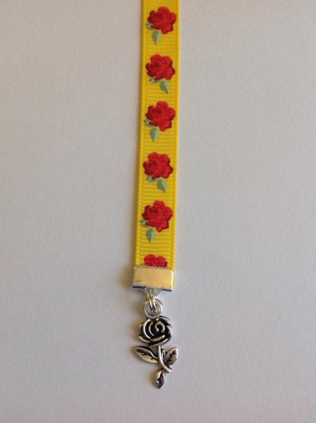 Rose bookmark / Beauty and the Beast bookmark / Belle bookmark  Attach clip to book cover then mark page with the ribbon. picture