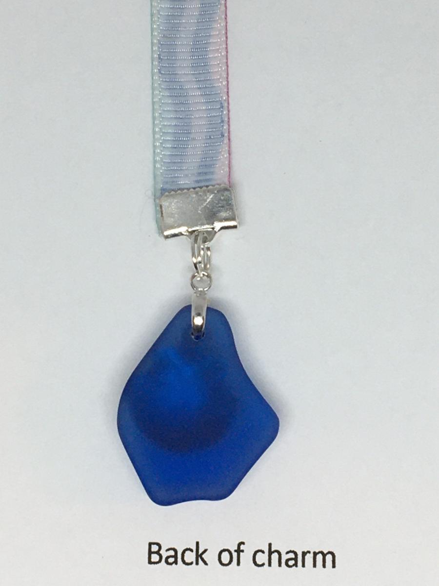 Seashell bookmark,  Sea Glass bookmark, Clam Shell, Beach Bookmark -Clips to book cover then mark page with ribbon. Never lose your bookmark picture