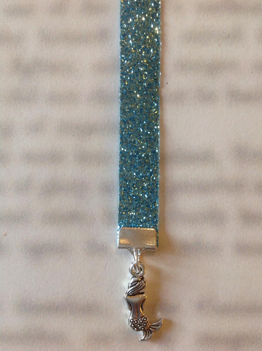 Mermaid Bookmark / Ariel Bookmark /  - Clip to book cover then mark page with the ribbon. Never lose your bookmark! picture