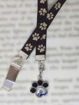 Dog Bookmark / Dog Lover Bookmark / Exquisite Swarovski Crystal Unique Gift -Attach clip to book cover then mark page with ribbon & charm