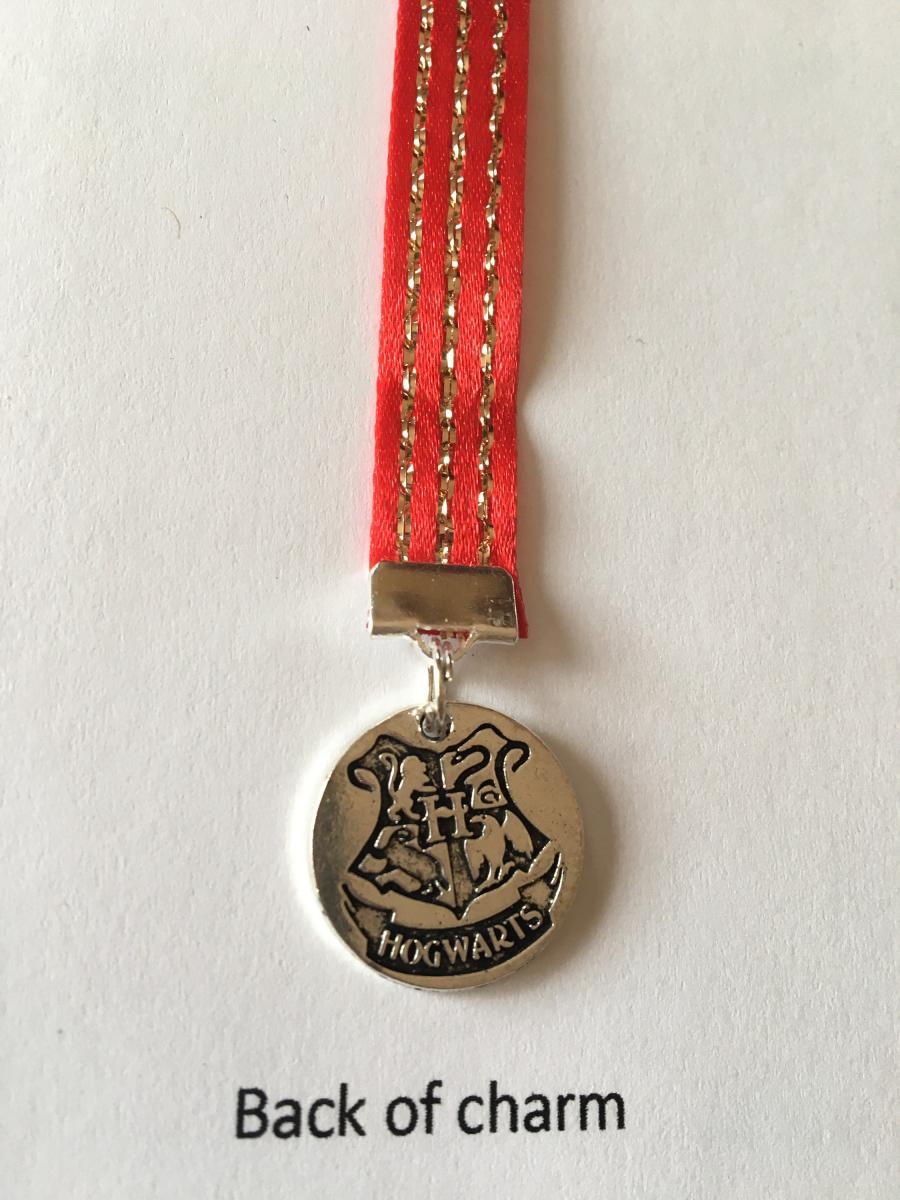 Harry Bookmark / HP Wizard House Bookmark / Wizard Bookmark / School of Witchcraft and Wizardry -Attach to cover then mark page with ribbon. picture