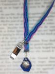 Seashell bookmark,  Sea Glass bookmark, Clam Shell, Beach Bookmark -Clips to book cover then mark page with ribbon. Never lose your bookmark