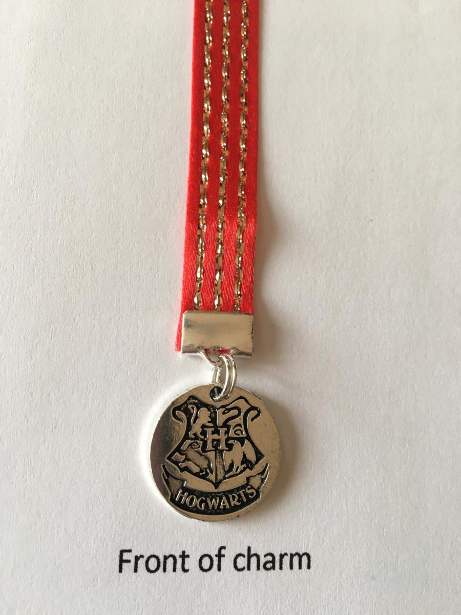 Harry Bookmark / HP Wizard House Bookmark / Wizard Bookmark / School of Witchcraft and Wizardry -Attach to cover then mark page with ribbon. picture
