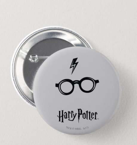 Harry Potter Button / Cute Book Lover Pin / Pinback Button