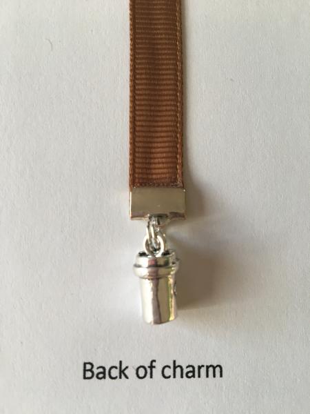Coffee bookmark / Coffee Lover bookmark  - Attach clip to book cover then mark the page with the ribbon. Never lose your bookmark! picture
