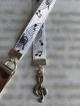 Music bookmark / I Love Music Bookmark / Musician  - Clip to book cover then mark page with ribbon. Never lose your bookmark!