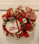 Christmas Wreath - "Merry Christmas" ornament