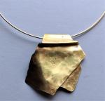 London Hammered Copper Pendant Choker