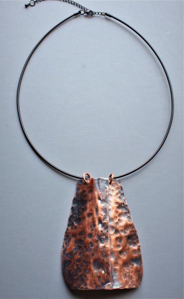 Jordyn Hammered Copper Pendant Choker