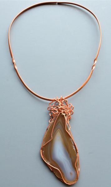 Sophie Copper Wire Wrapped Agate Choker