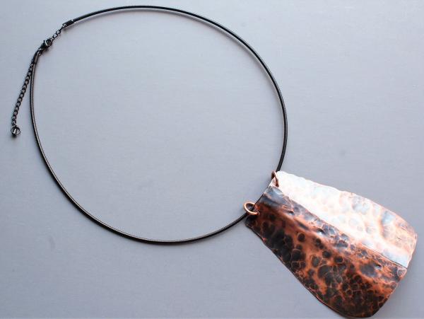 Jordyn Hammered Copper Pendant Choker picture