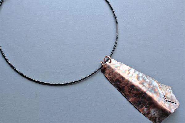 Melody Hammered Copper Pendant Choker picture