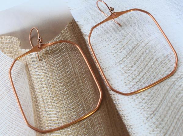 Amara Copper Square Hoop Earrings picture