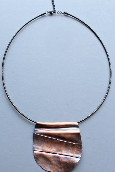 Eden Hammered Copper Pendant Choker picture