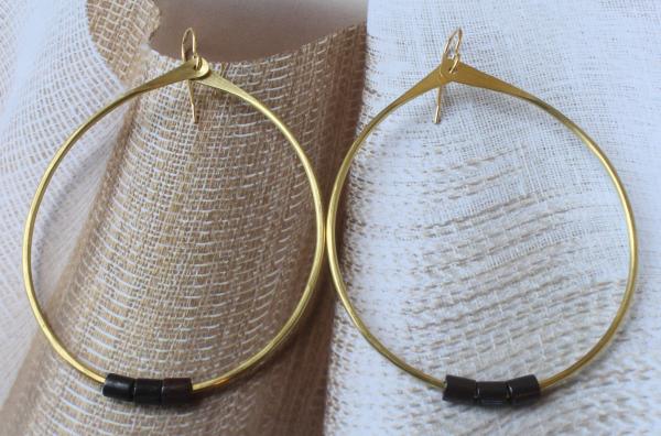 Willow Brass  Hoop Earrings