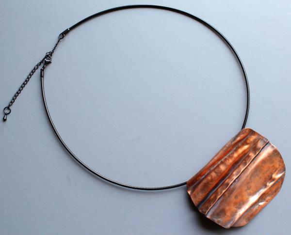 Reese Hammered Copper Pendant Choker picture
