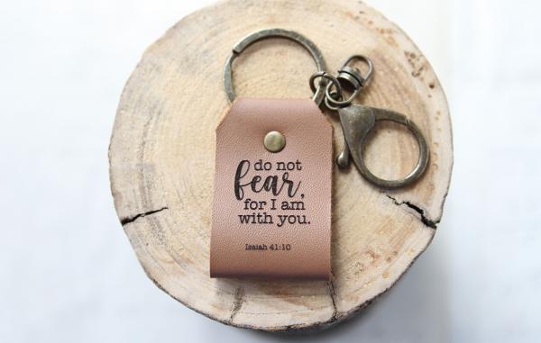 Do Not Fear Leather Keychain
