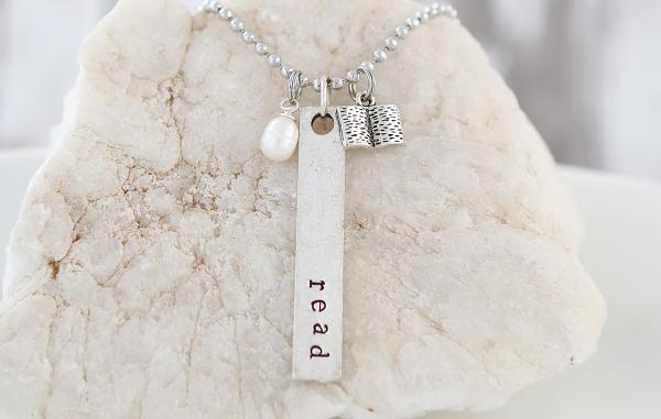 Read Hand Stamped Necklace picture