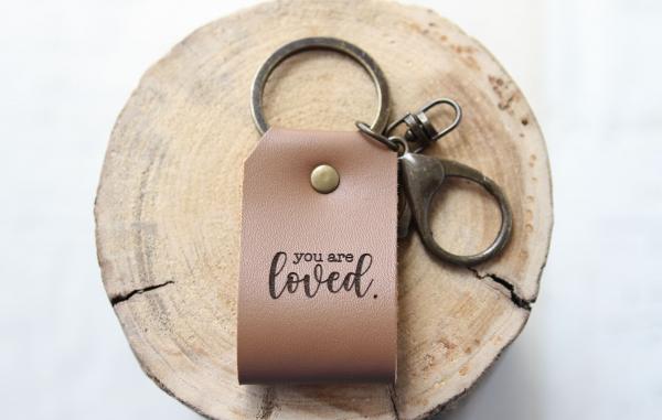 You Are Loved Leather Keychain