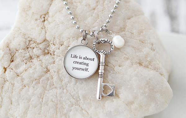 Life is About Creating Yourself Necklace picture