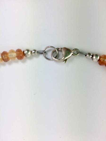 Carnelian Necklace with Shades of Orange and White picture