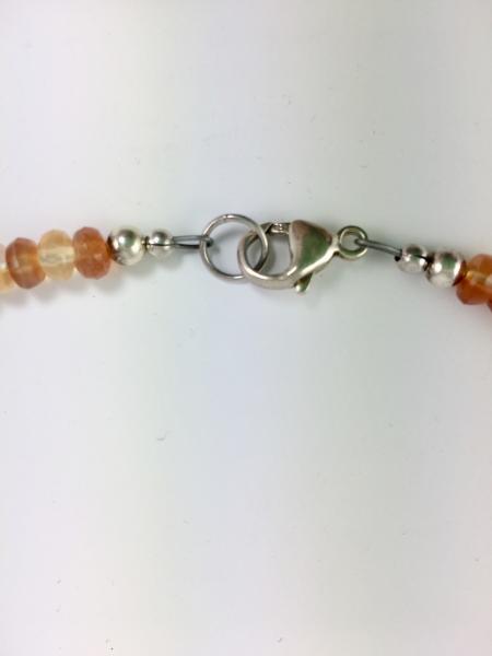 Carnelian Necklace with Shades of Orange and White picture