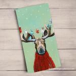 Holiday - Moose In Sweater Tea Towel