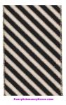 4" X 10yd Cotton Linen Diagonal Stripe Wired Ribbon