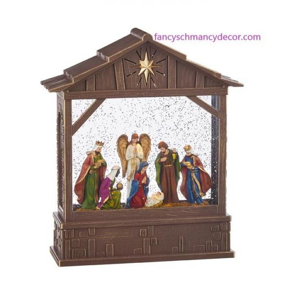 10" Nativity Musical Lighted Water Creche by RAZ Imports