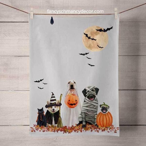 Halloween Pups Tea Towel