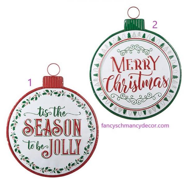 19.75" Holiday Message Ornament Sign by RAZ Imports picture