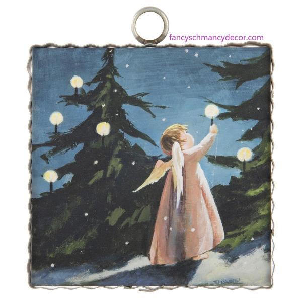 Mini Candlelight Angel Print by The Round Top Collection
