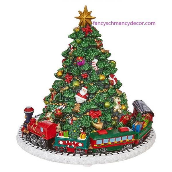 6.25" Animated Musical Tree with Train by RAZ Imports picture