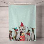 Holiday - Polar Bear And Penguins Tea Towel