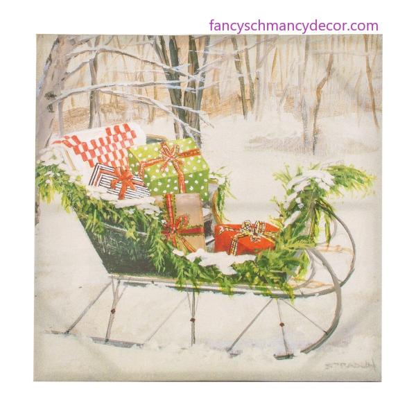 Large Sleigh of Gifts Canvas Print by The Round Top Collection picture